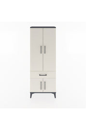 Arges Dolap 3 Raflı Tek Çekmeceli 4 Kapaklı 60x30x163 - S20M119V4A