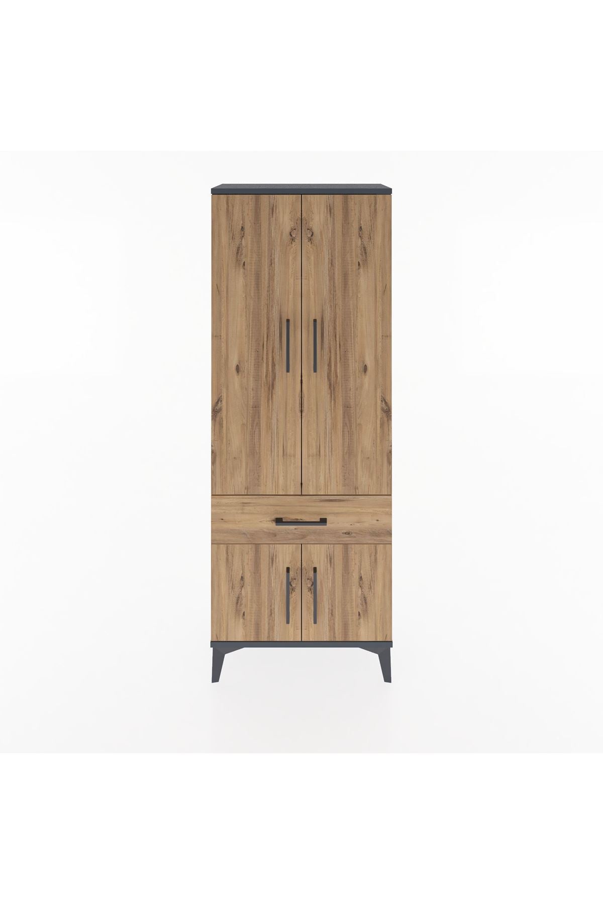 Arges Dolap 3 Raflı Tek Çekmeceli 4 Kapaklı 60x30x163 - S20M119V6A