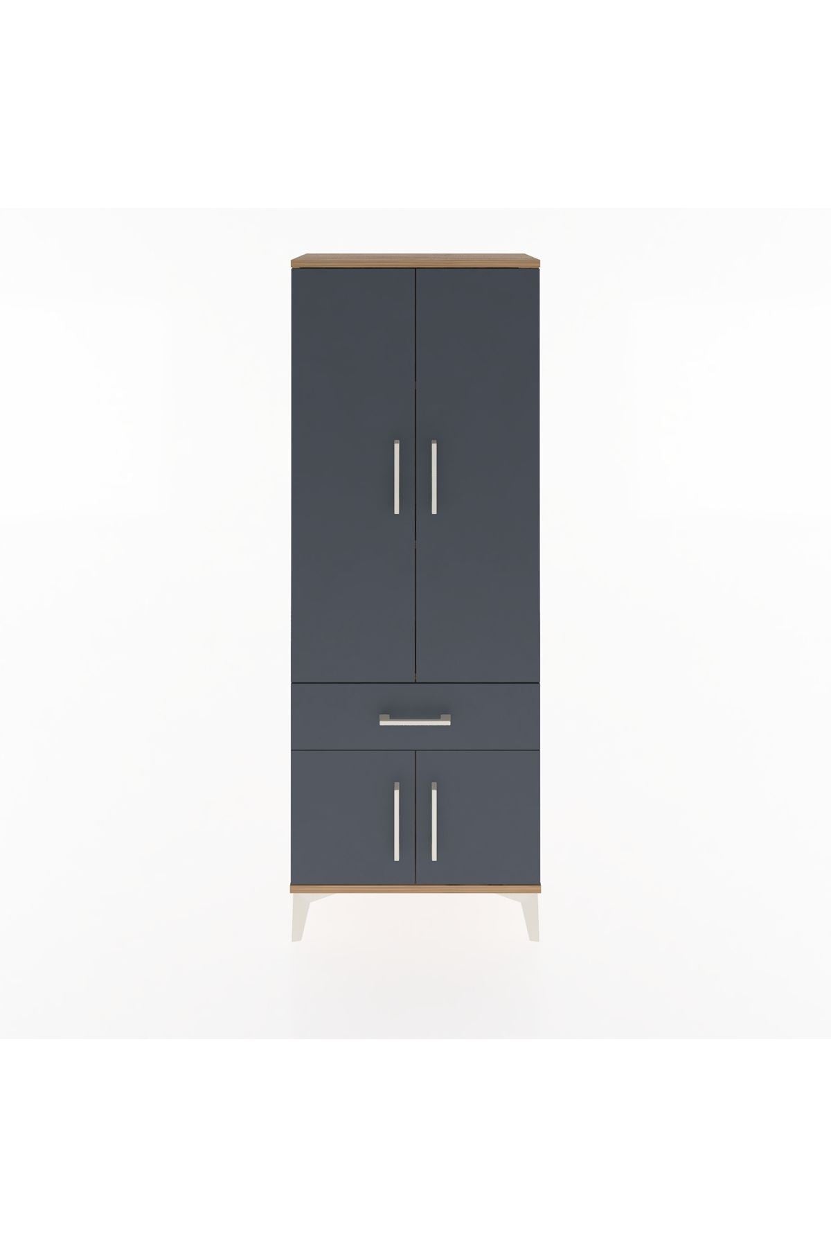 Arges Dolap 3 Raflı Tek Çekmeceli 4 Kapaklı 60x30x163 - S20M119V8A