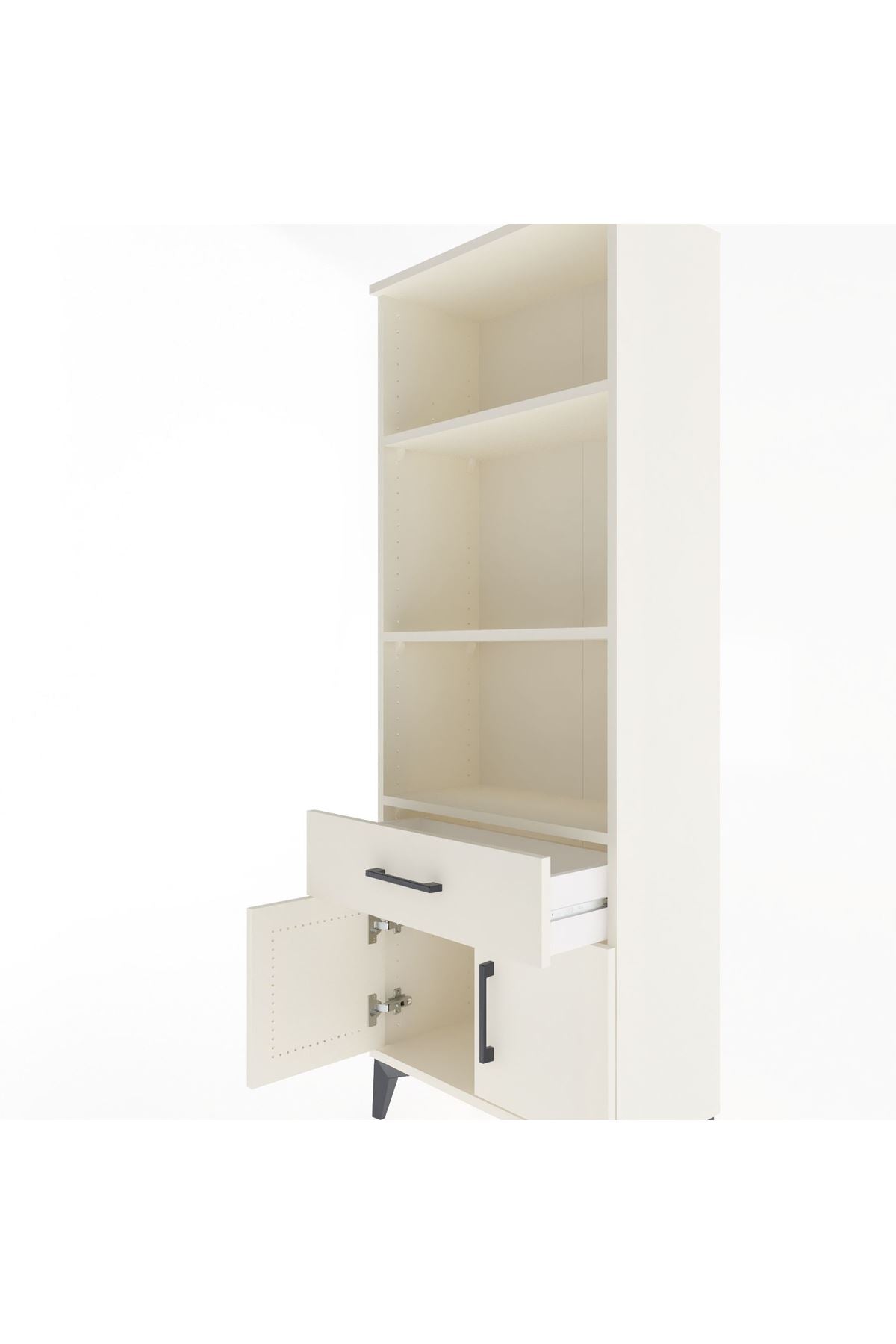 Arges Dolap 3 Raflı Tek Çekmeceli 2 Kapaklı 60x30x163 - S20M120V1A