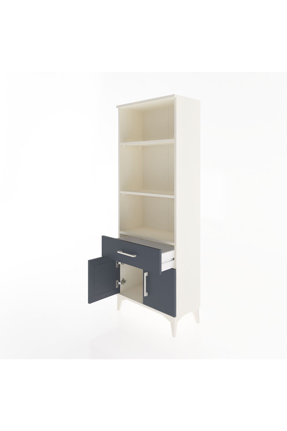 Arges Dolap 3 Raflı Tek Çekmeceli 2 Kapaklı 60x30x163 - S20M120V2A