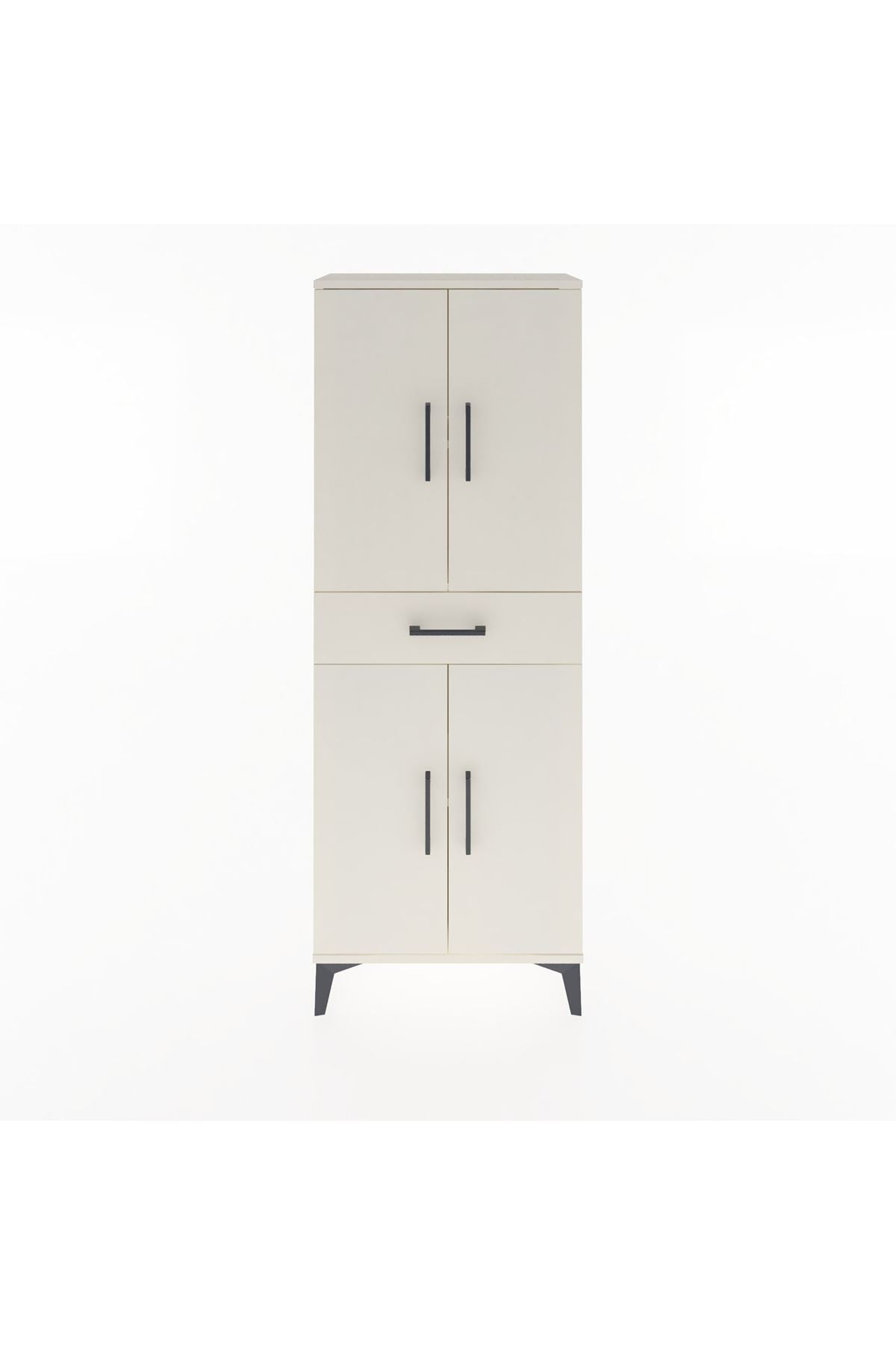 Arges Dolap 3 Raflı Tek Çekmeceli 4 Kapaklı 60x30x163 - S20M123V1A