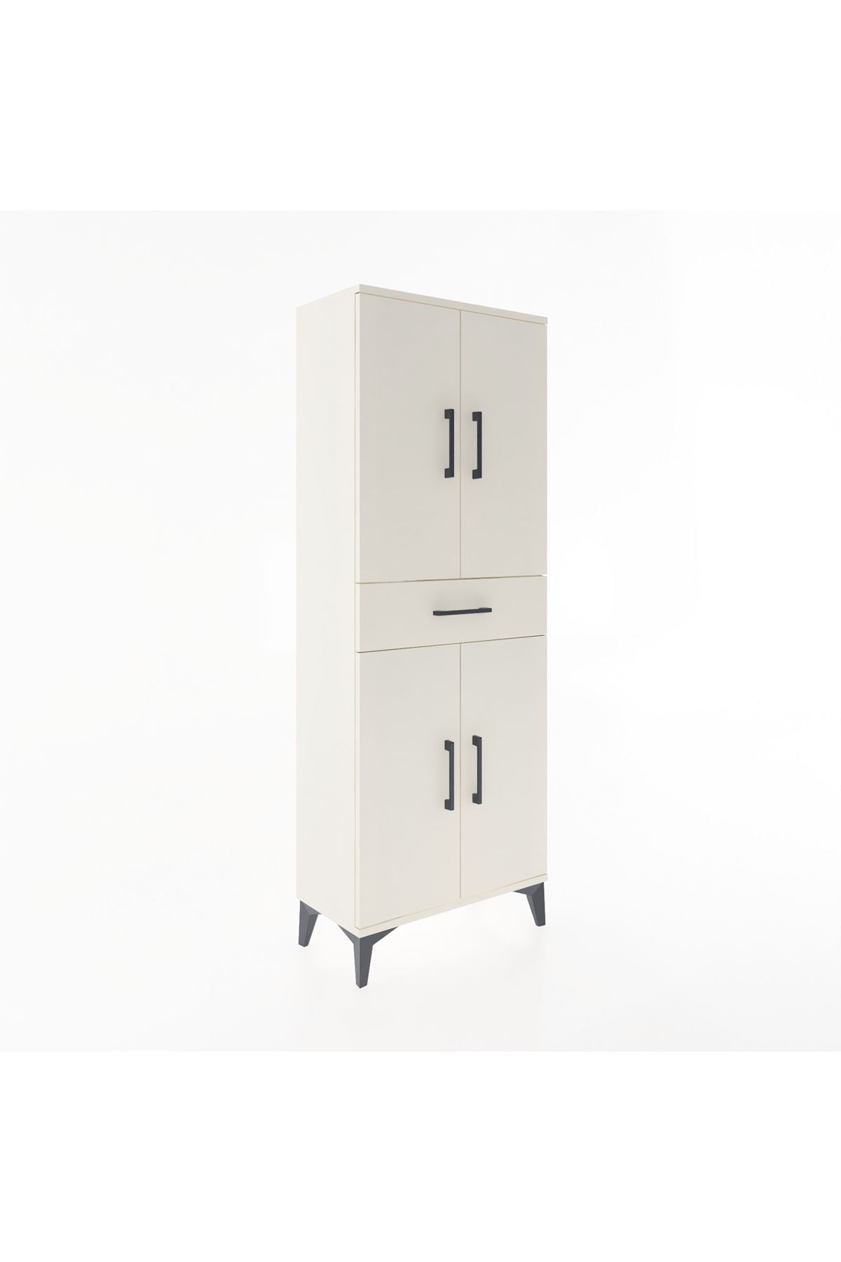 Arges Dolap 3 Raflı Tek Çekmeceli 4 Kapaklı 60x30x163 - S20M123V1A