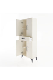 Arges Dolap 3 Raflı Tek Çekmeceli 4 Kapaklı 60x30x163 - S20M123V1A