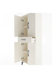 Arges Dolap 3 Raflı Tek Çekmeceli 4 Kapaklı 60x30x163 - S20M123V1A