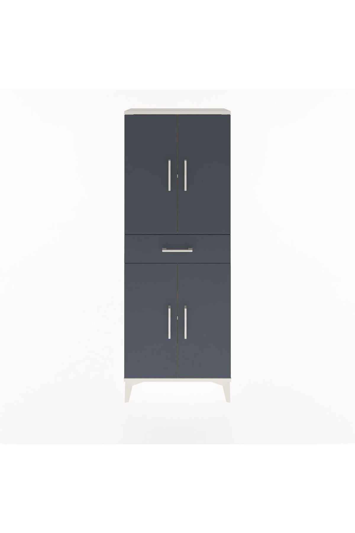 Arges Dolap 3 Raflı Tek Çekmeceli 4 Kapaklı 60x30x163 - S20M123V2A