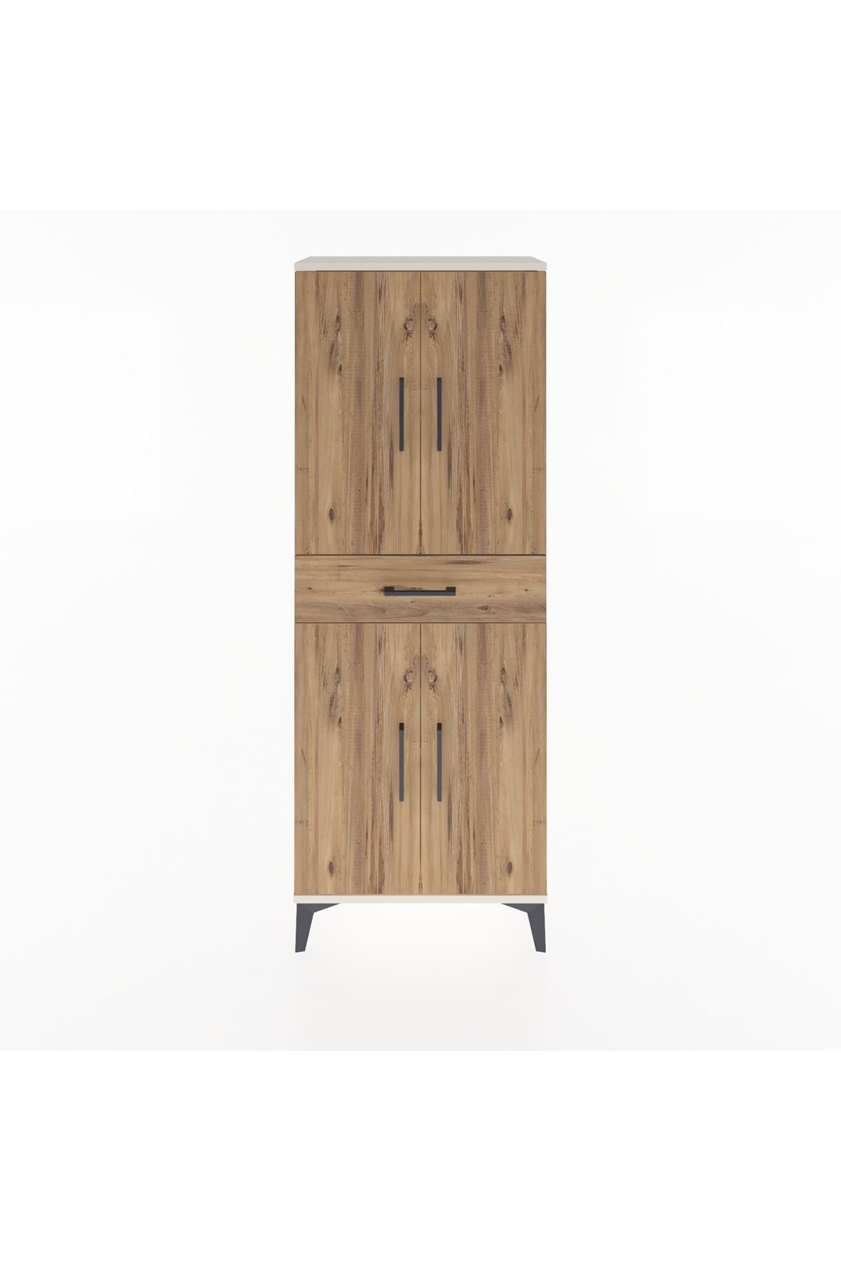 Arges Dolap 3 Raflı Tek Çekmeceli 4 Kapaklı 60x30x163 - S20M123V3A