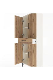 Arges Dolap 3 Raflı Tek Çekmeceli 4 Kapaklı 60x30x163 - S20M123V3A