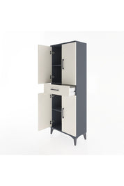 Arges Dolap 3 Raflı Tek Çekmeceli 4 Kapaklı 60x30x163 - S20M123V4A