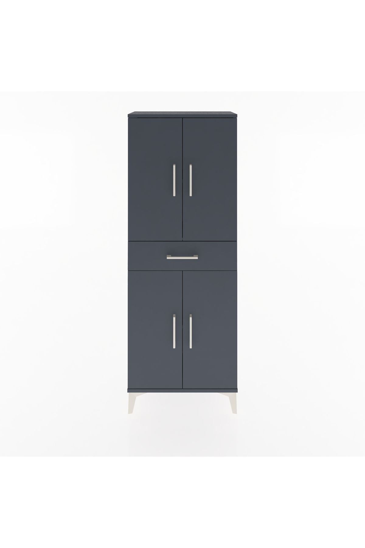 Arges Dolap 3 Raflı Tek Çekmeceli 4 Kapaklı 60x30x163 - S20M123V5A