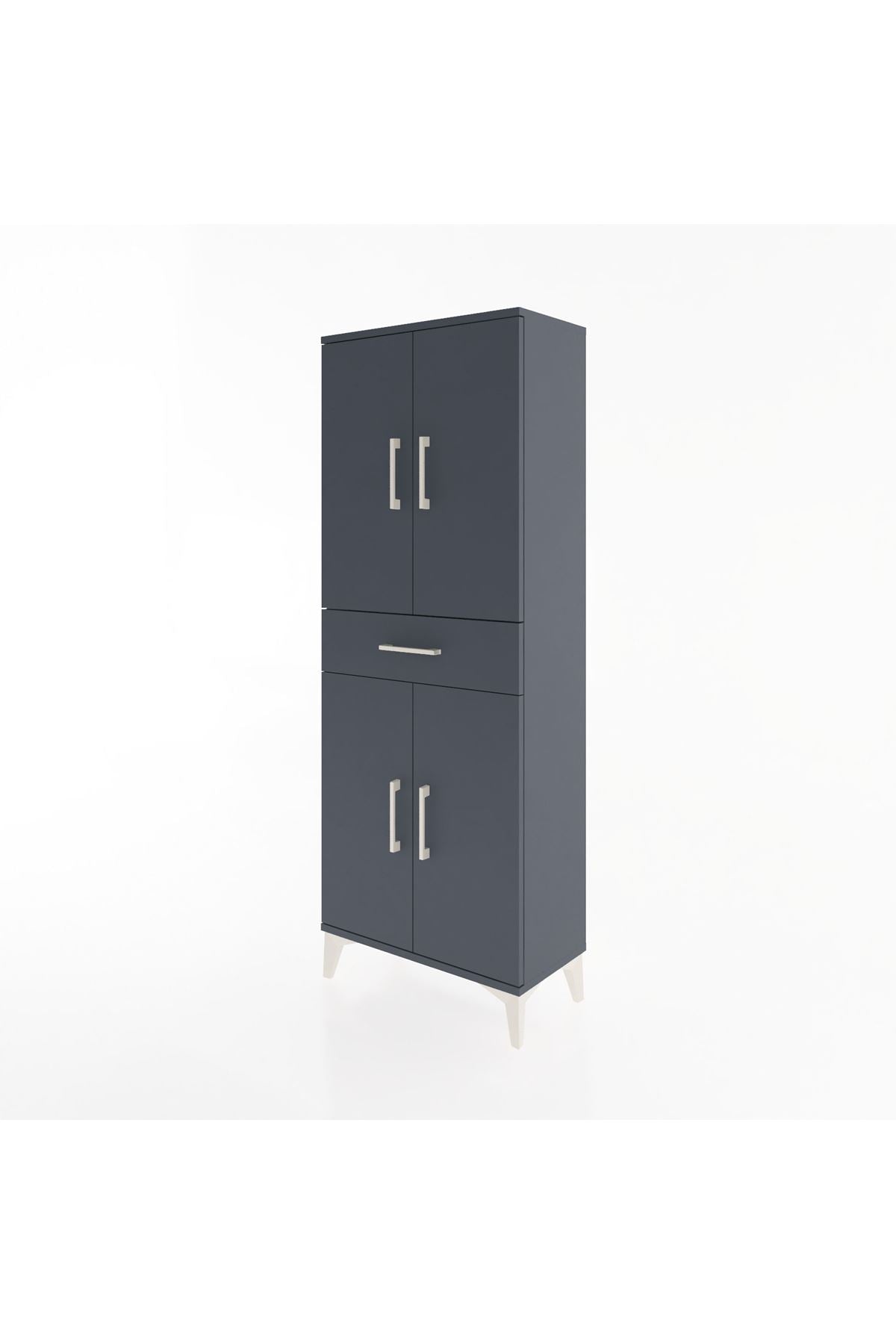 Arges Dolap 3 Raflı Tek Çekmeceli 4 Kapaklı 60x30x163 - S20M123V5A