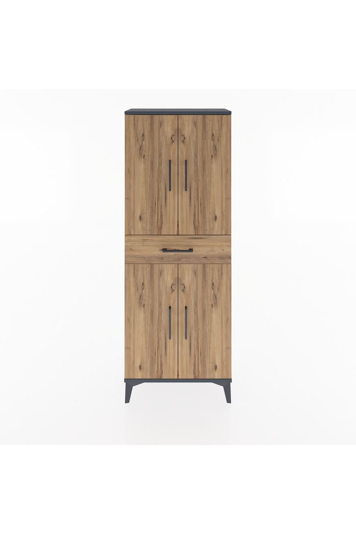 Arges Dolap 3 Raflı Tek Çekmeceli 4 Kapaklı 60x30x163 - S20M123V6A