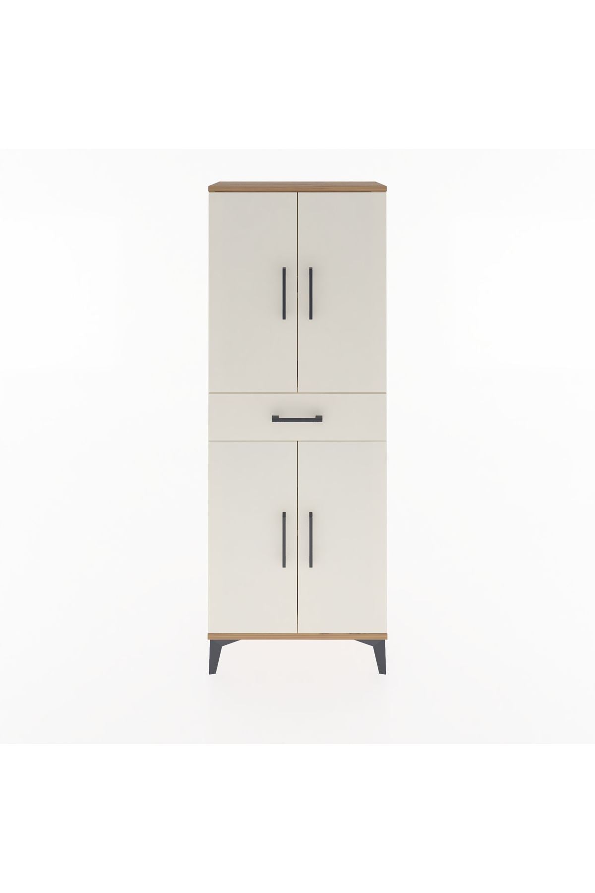 Arges Dolap 3 Raflı Tek Çekmeceli 4 Kapaklı 60x30x163 - S20M123V7A
