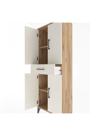 Arges Dolap 3 Raflı Tek Çekmeceli 4 Kapaklı 60x30x163 - S20M123V7A