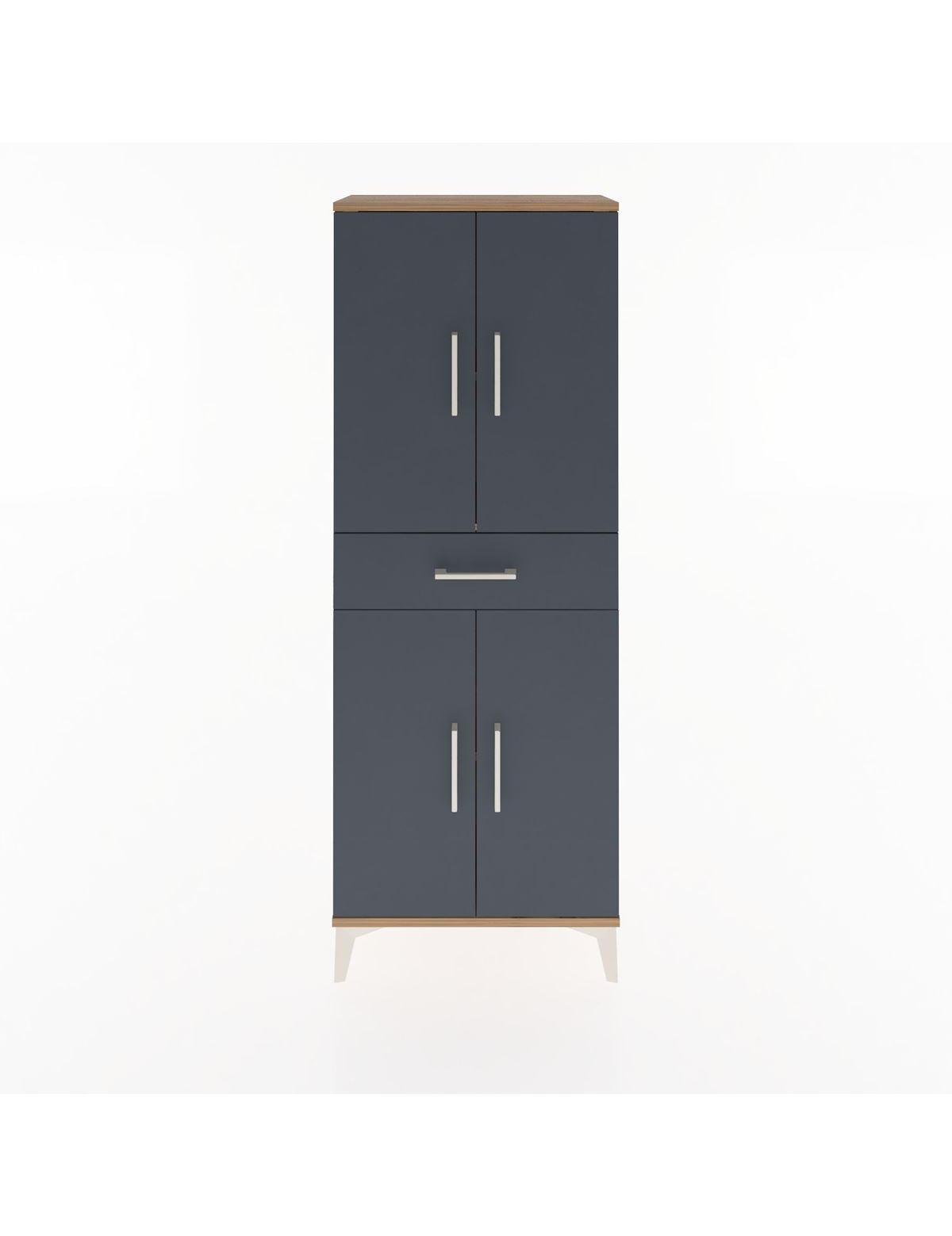 Arges Dolap 3 Raflı Tek Çekmeceli 4 Kapaklı 60x30x163 - S20M123V8A