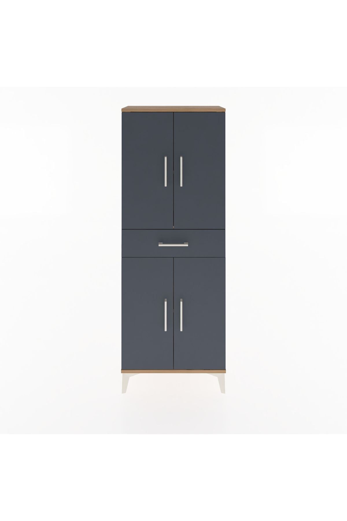 Arges Dolap 3 Raflı Tek Çekmeceli 4 Kapaklı 60x30x163 - S20M123V8A