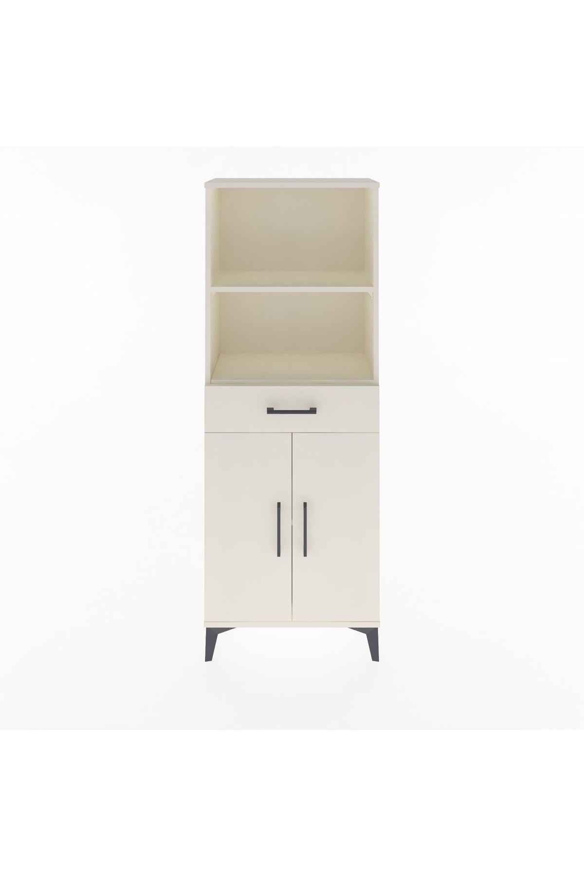 Arges Dolap 3 Raflı Tek Çekmeceli 2 Kapaklı 60x30x163 - S20M124V1A