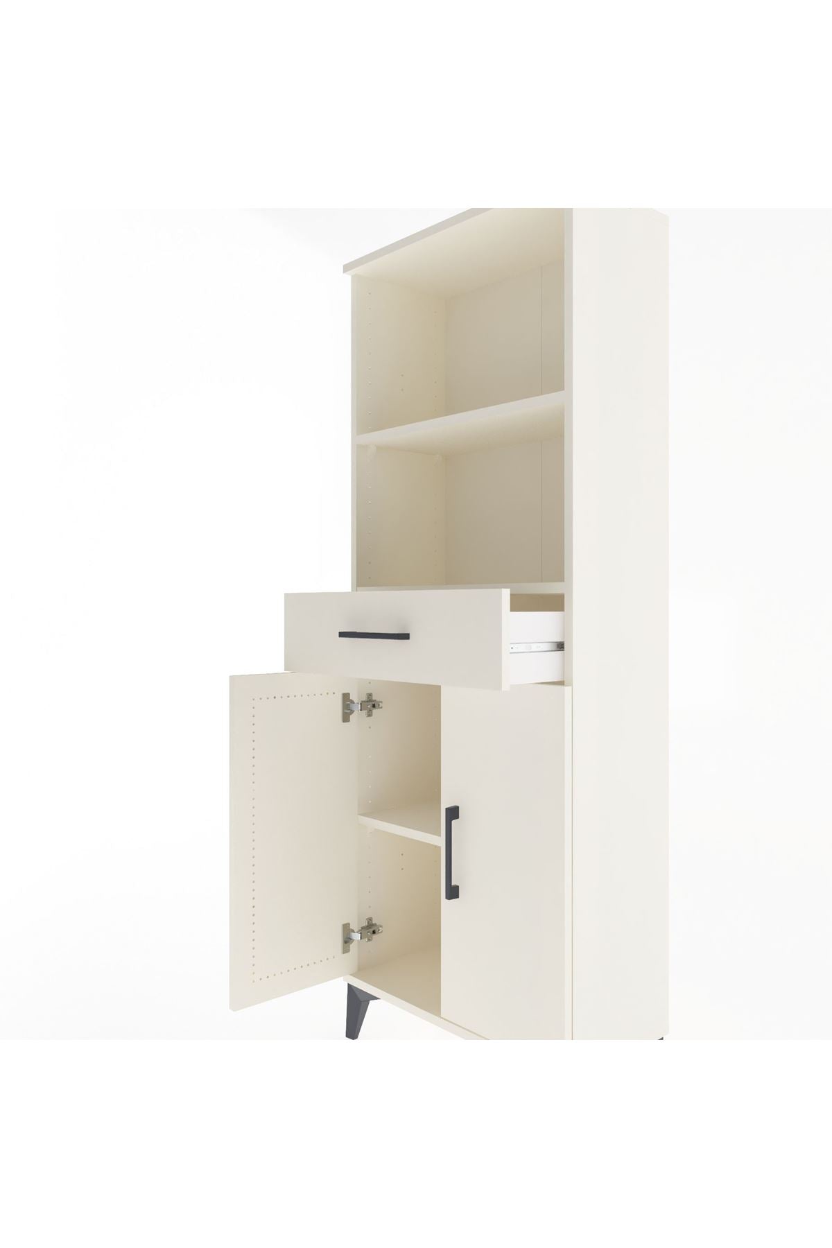 Arges Dolap 3 Raflı Tek Çekmeceli 2 Kapaklı 60x30x163 - S20M124V1A