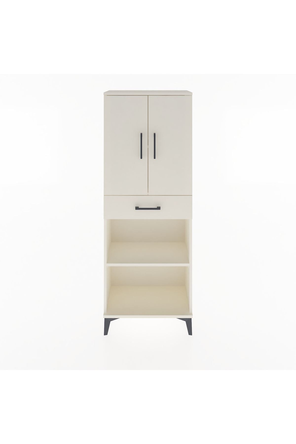 Arges Dolap 3 Raflı Tek Çekmeceli 2 Kapaklı 60x30x163 - S20M125V1A