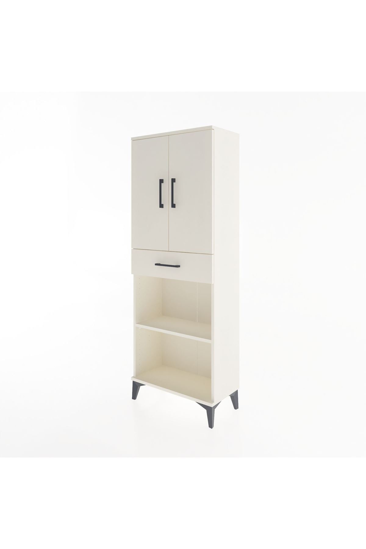 Arges Dolap 3 Raflı Tek Çekmeceli 2 Kapaklı 60x30x163 - S20M125V1A
