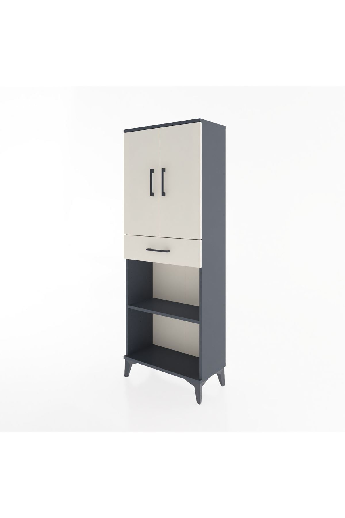 Arges Dolap 3 Raflı Tek Çekmeceli 2 Kapaklı 60x30x163 - S20M125V4A
