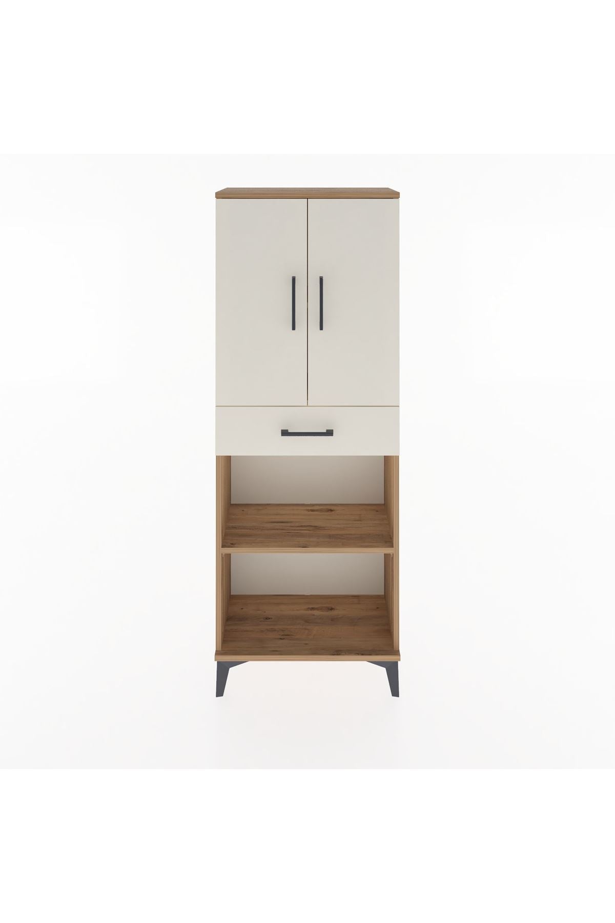 Arges Dolap 3 Raflı Tek Çekmeceli 2 Kapaklı 60x30x163 - S20M125V7A