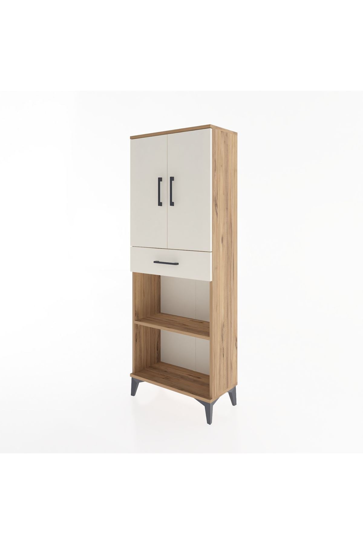 Arges Dolap 3 Raflı Tek Çekmeceli 2 Kapaklı 60x30x163 - S20M125V7A