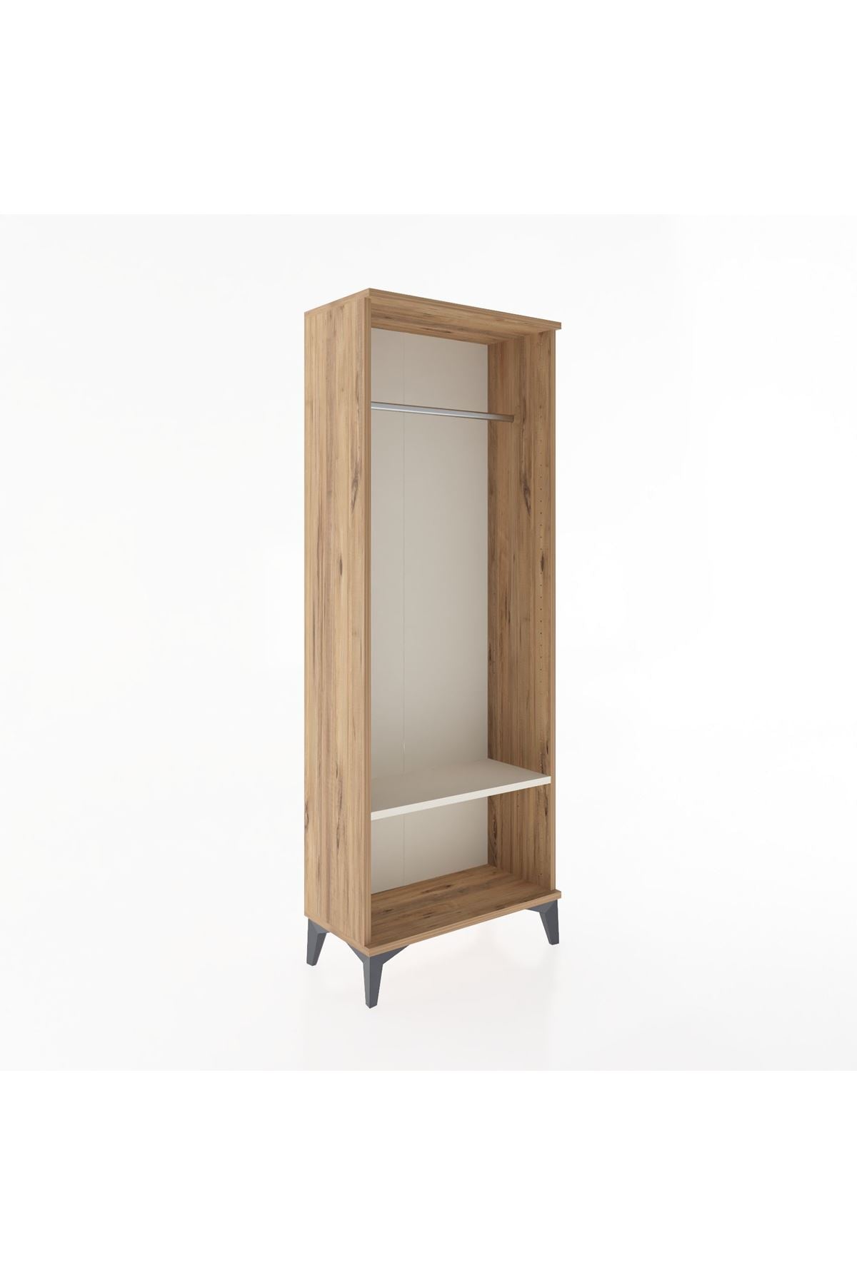 Arges Dolap Tek Raflı Kapaklı Tek Askılı 60x30x163 - S20M128V7A