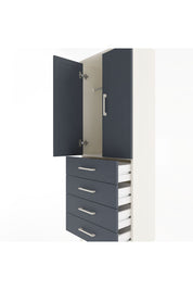 Arges Dolap Tek Raflı 4 Çekmeceli Tek Askılı 60x30x163 - S20M129V2A