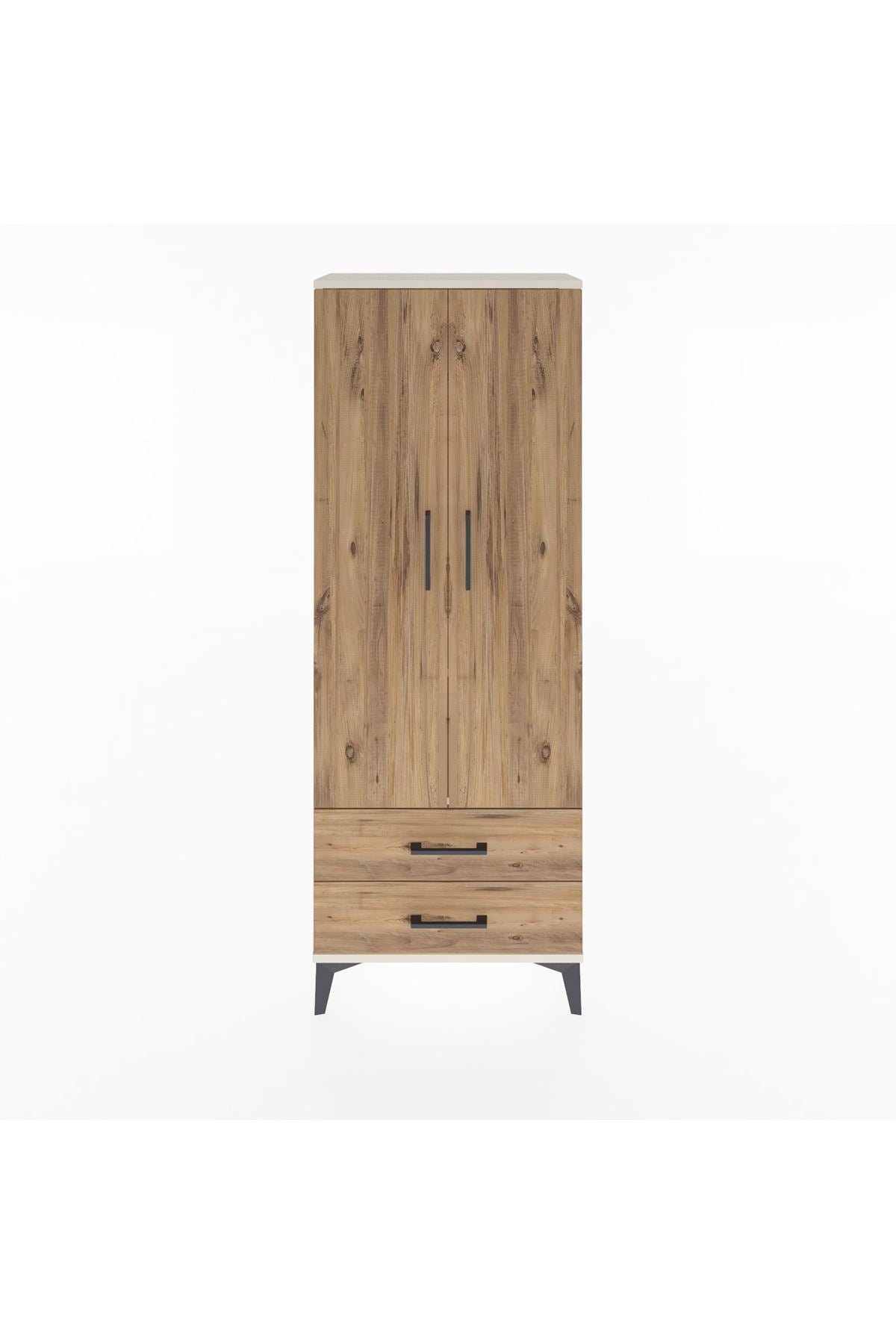 Arges Dolap 2 Raflı 2 Çekmeceli Tek Askılı 60x30x163 - S20M130V3A