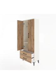 Arges Dolap 2 Raflı 2 Çekmeceli Tek Askılı 60x30x163 - S20M130V3A