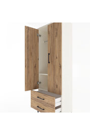 Arges Dolap 2 Raflı 2 Çekmeceli Tek Askılı 60x30x163 - S20M130V3A