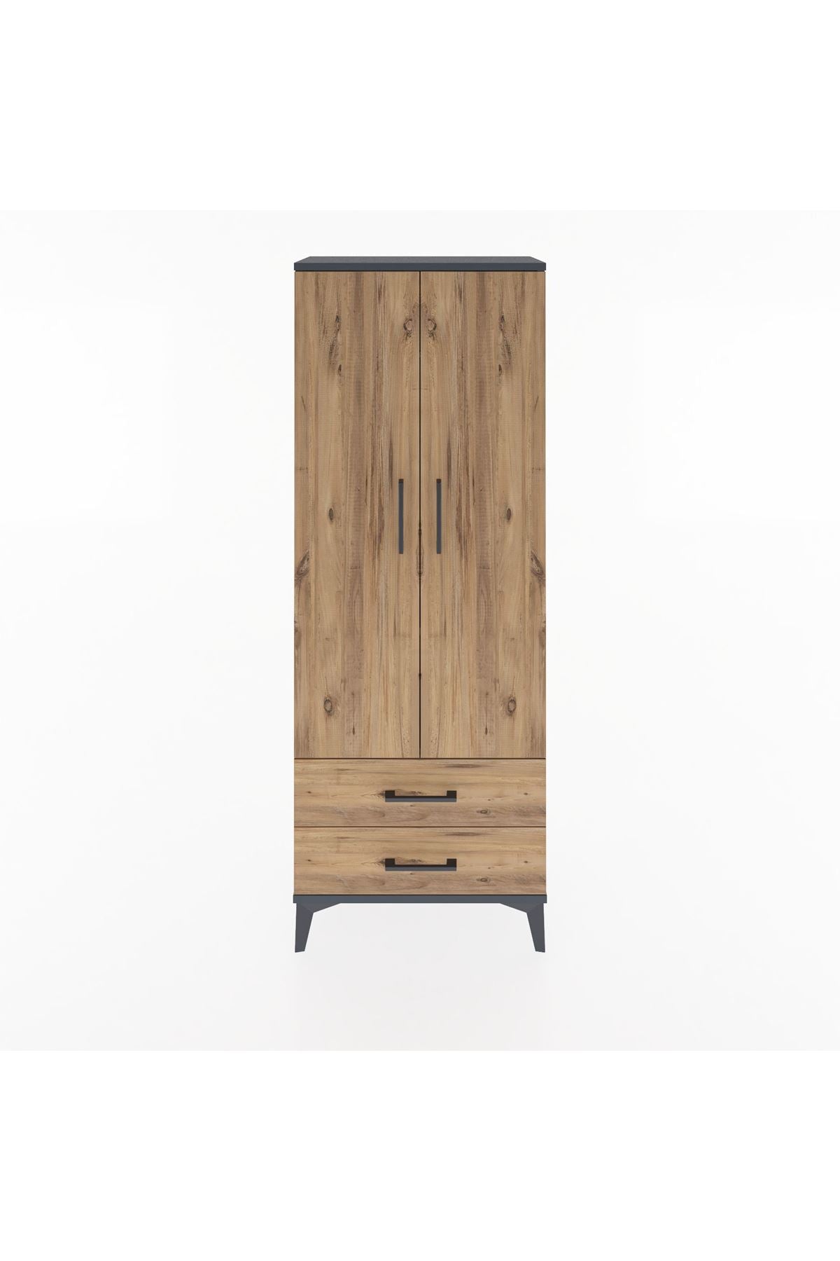 Arges Dolap 2 Raflı 2 Çekmeceli Tek Askılı 60x30x163 - S20M130V6A