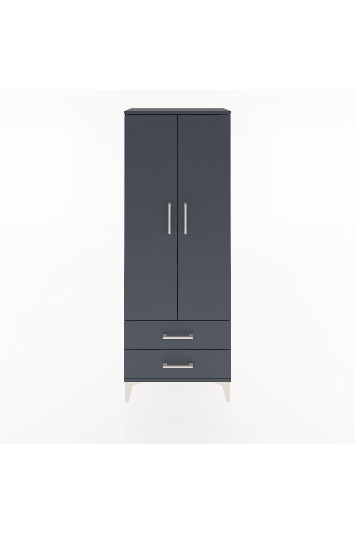 Arges Dolap 2 Raflı 2 Çekmeceli Tek Askılı 60x30x163 - S20M130V5A