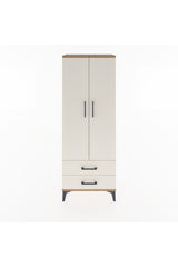Arges Dolap 2 Raflı 2 Çekmeceli Tek Askılı 60x30x163