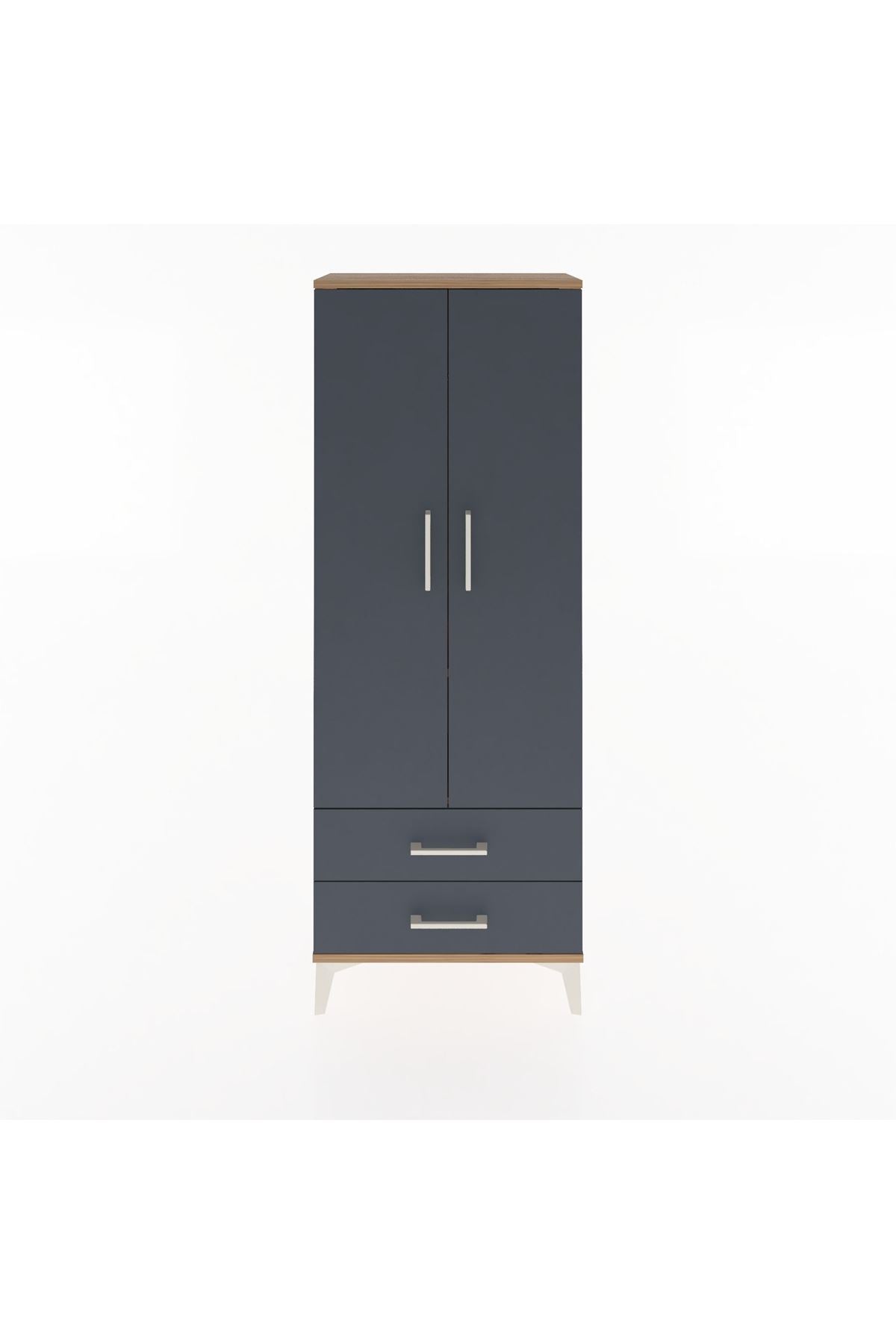 Arges Dolap 2 Raflı 2 Çekmeceli Tek Askılı 60x30x163 - S20M130V8A