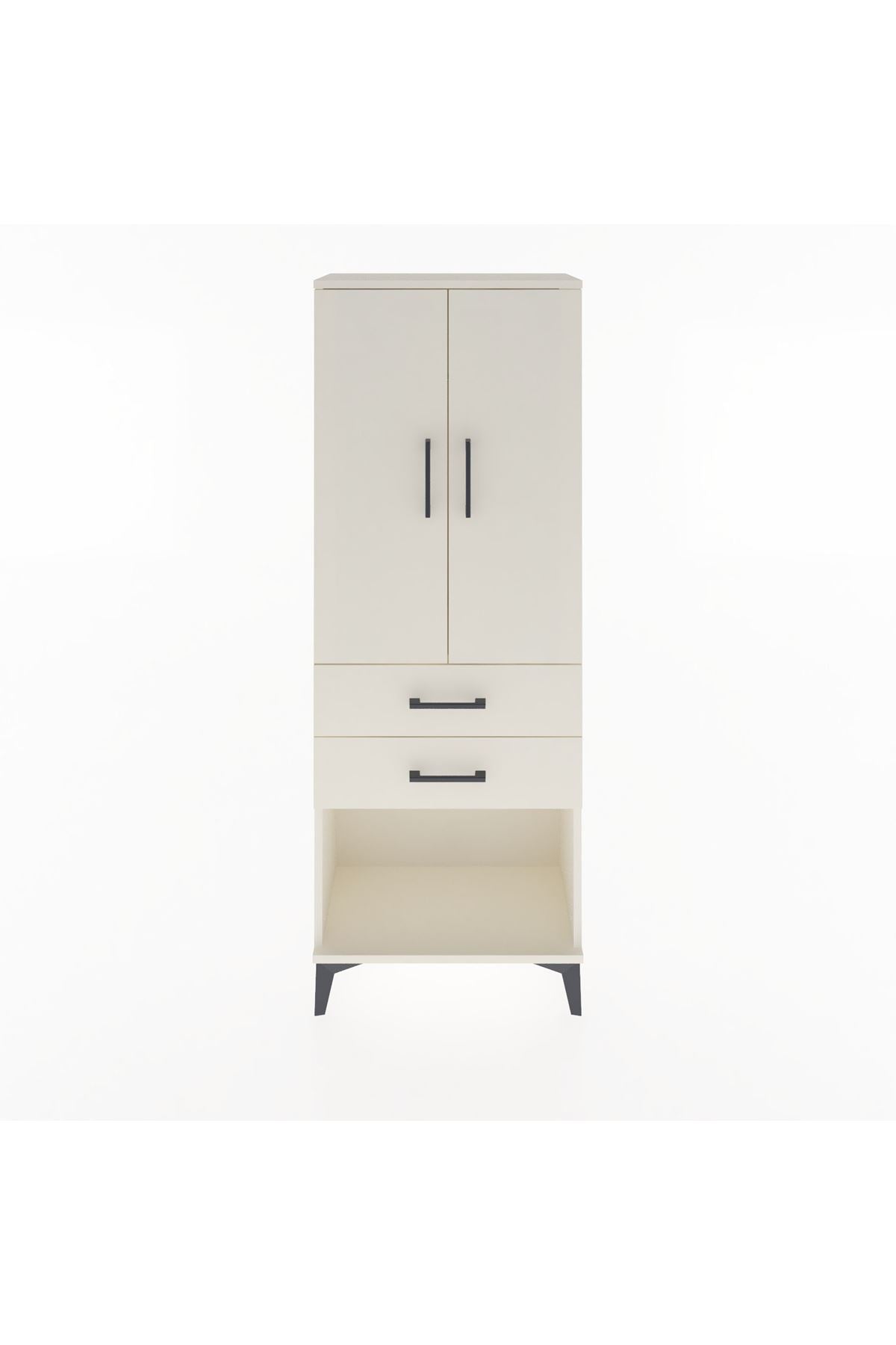 Arges Dolap Tek Raflı 2 Çekmeceli Tek Askılı 60x30x163 - S20M131V1A