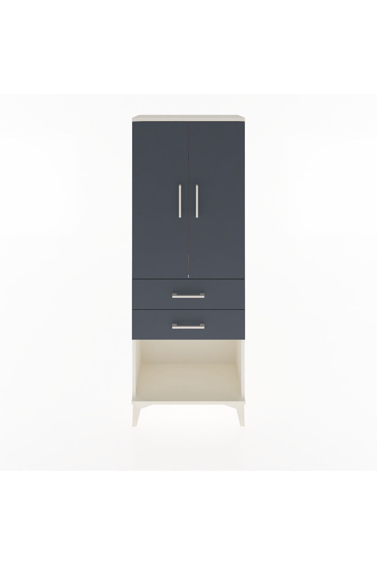 Arges Dolap Tek Raflı 2 Çekmeceli Tek Askılı 60x30x163 - S20M131V2A