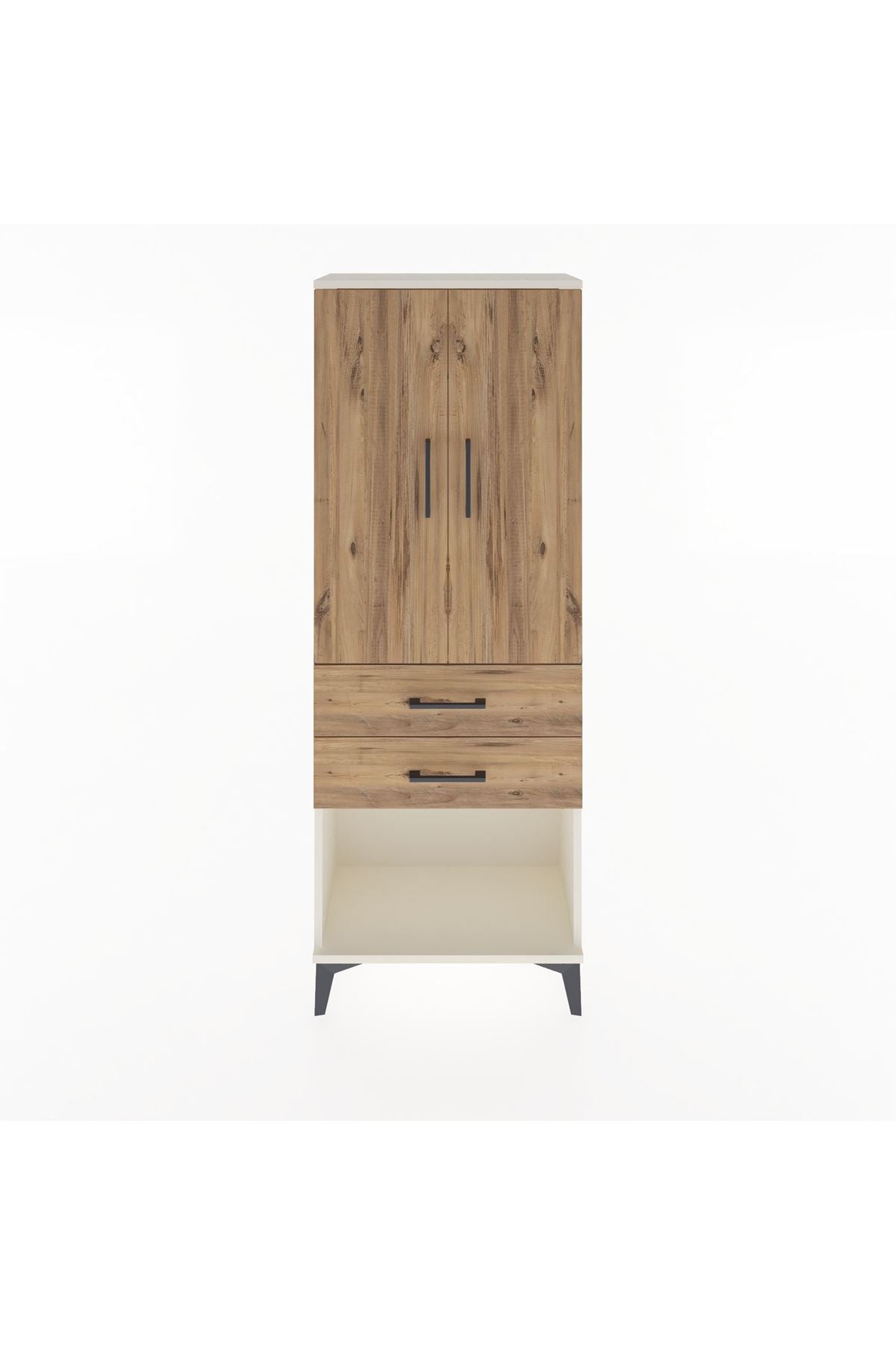 Arges Dolap Tek Raflı 2 Çekmeceli Tek Askılı 60x30x163 - S20M131V3A