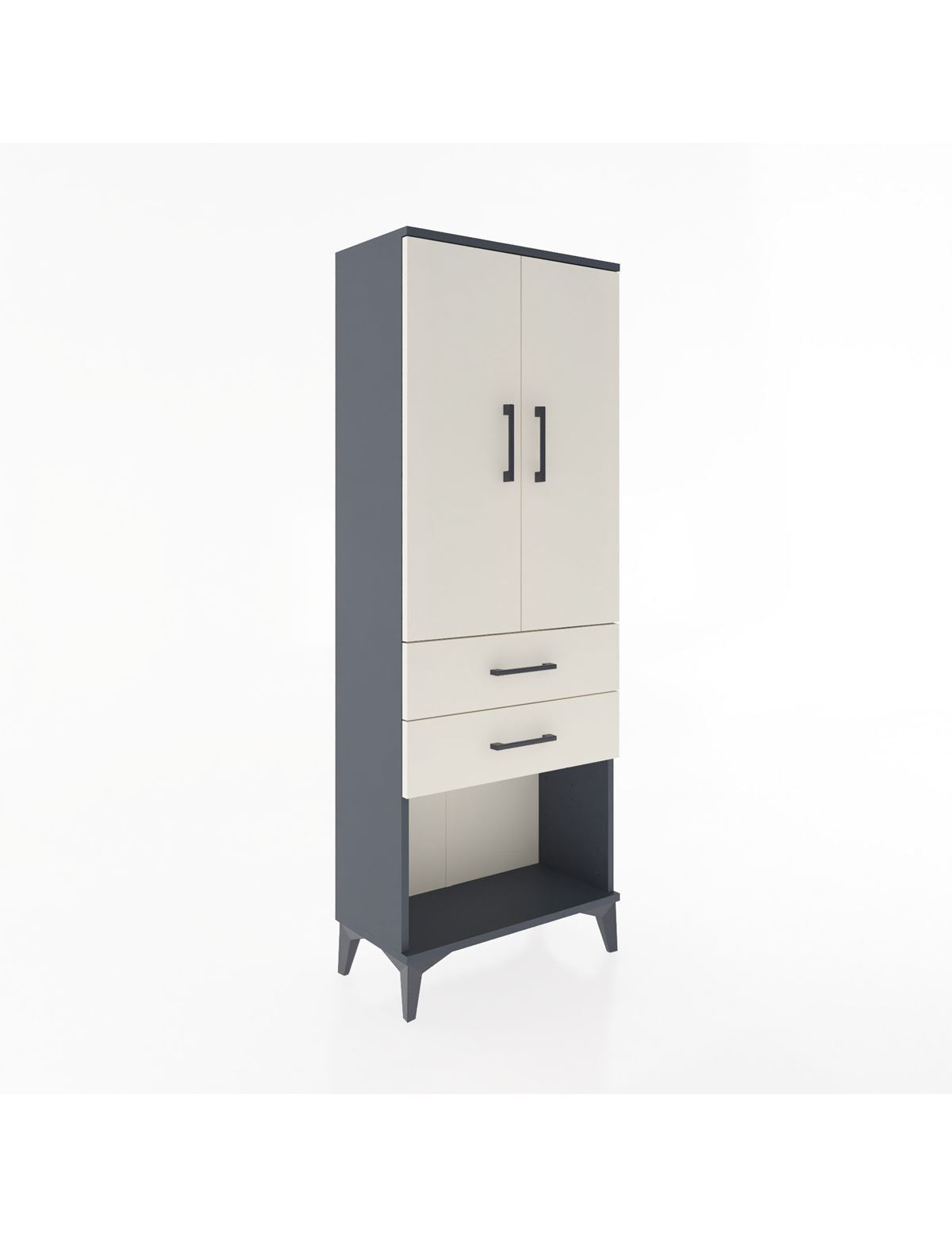 Arges Dolap Tek Raflı 2 Çekmeceli Tek Askılı 60x30x163 - S20M131V4A