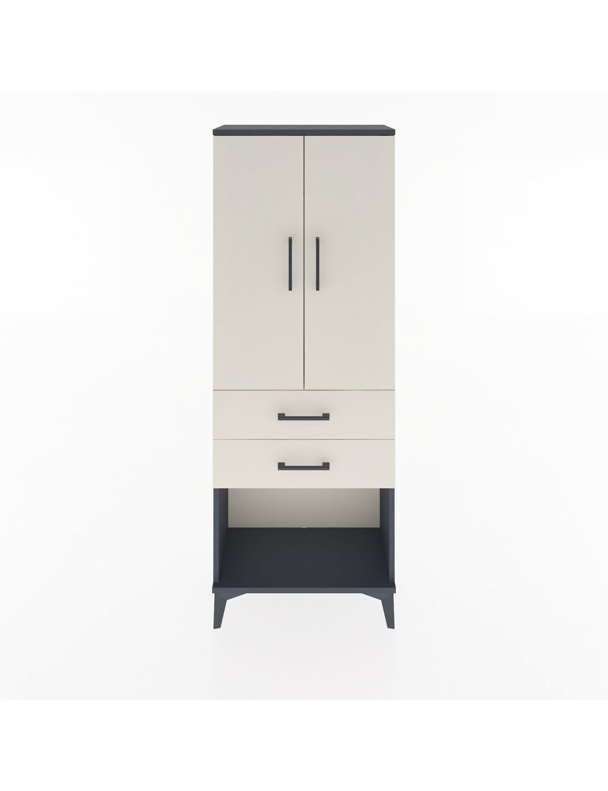 Arges Dolap Tek Raflı 2 Çekmeceli Tek Askılı 60x30x163 - S20M131V4A