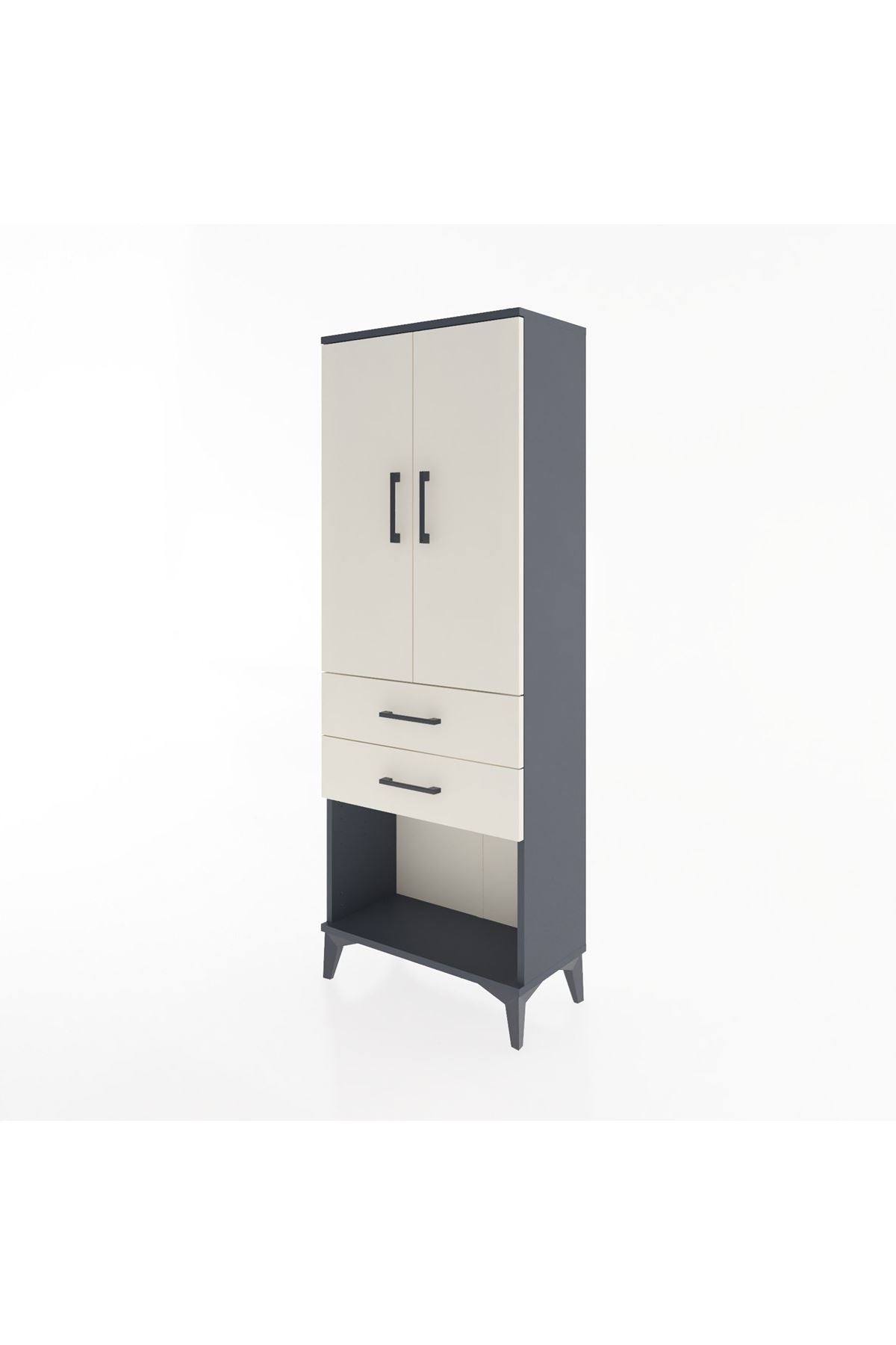 Arges Dolap Tek Raflı 2 Çekmeceli Tek Askılı 60x30x163 - S20M131V4A
