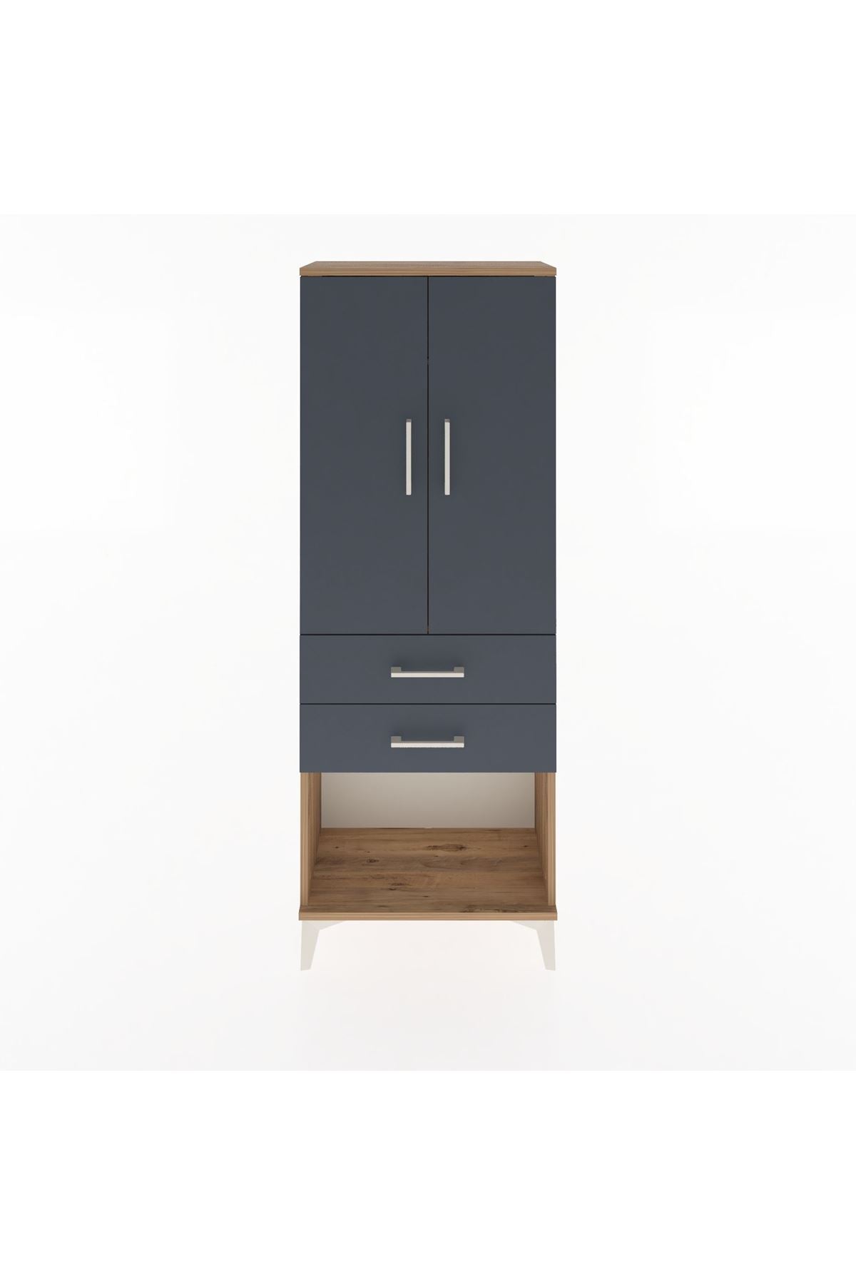 Arges Dolap Tek Raflı 2 Çekmeceli Tek Askılı 60x30x163 - S20M131V8A