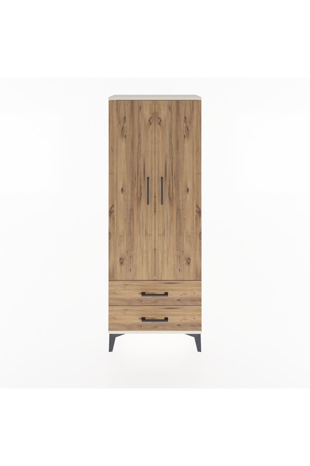 Arges Dolap Tek Raflı 2 Çekmeceli Tek Askılı 60x30x163 - S20M132V3A