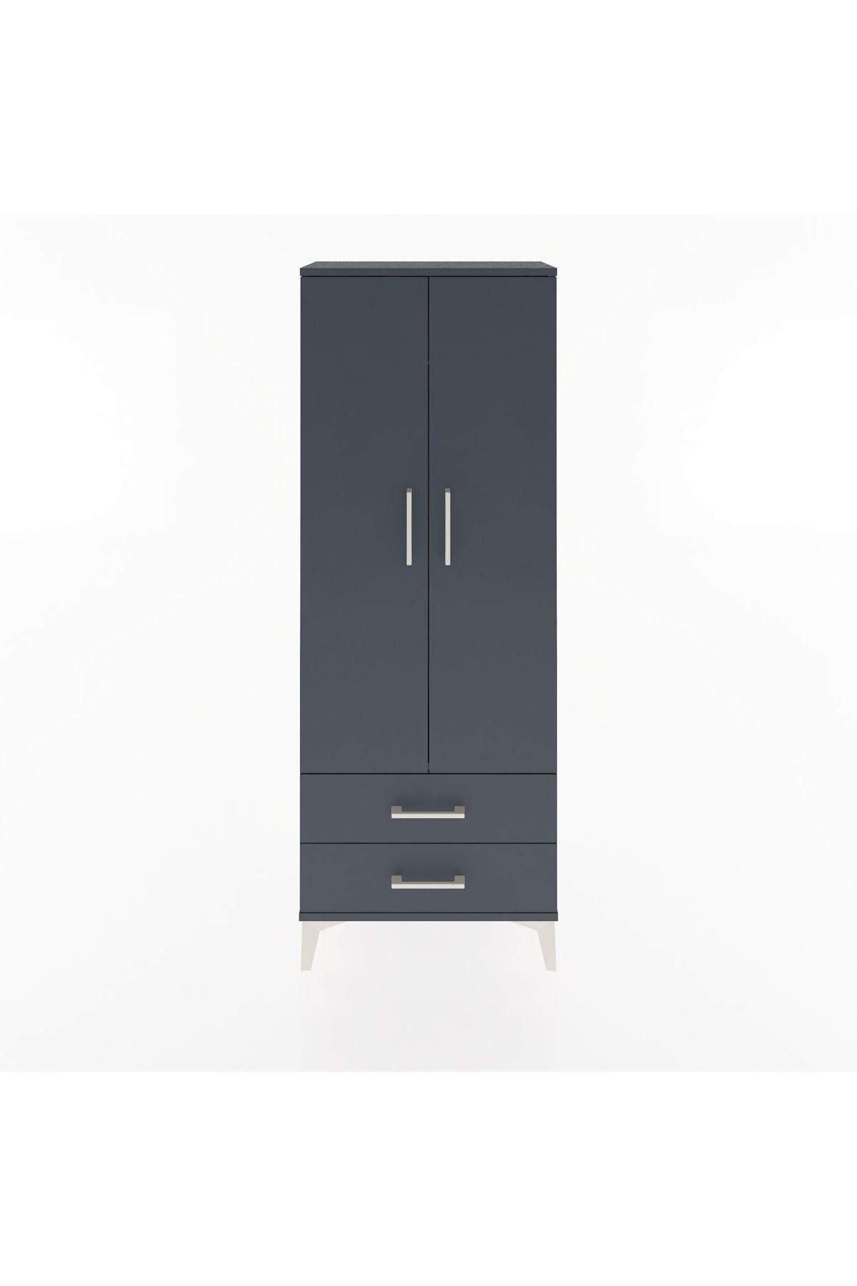Arges Dolap Tek Raflı 2 Çekmeceli Tek Askılı 60x30x163 - S20M132V5A