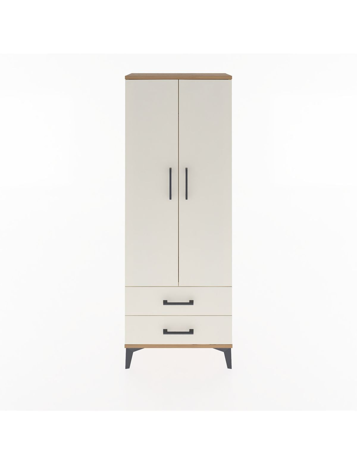 Arges Dolap Tek Raflı 2 Çekmeceli Tek Askılı 60x30x163 - S20M132V7A