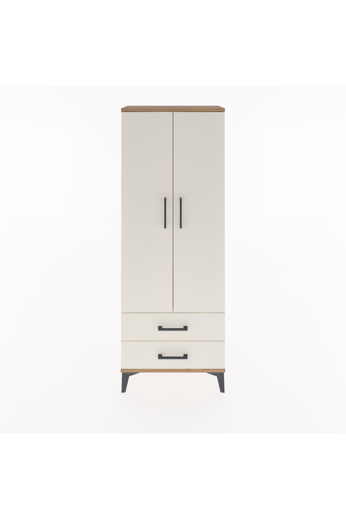Arges Dolap Tek Raflı 2 Çekmeceli Tek Askılı 60x30x163 - S20M132V7A