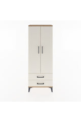 Arges Dolap Tek Raflı 2 Çekmeceli Tek Askılı 60x30x163