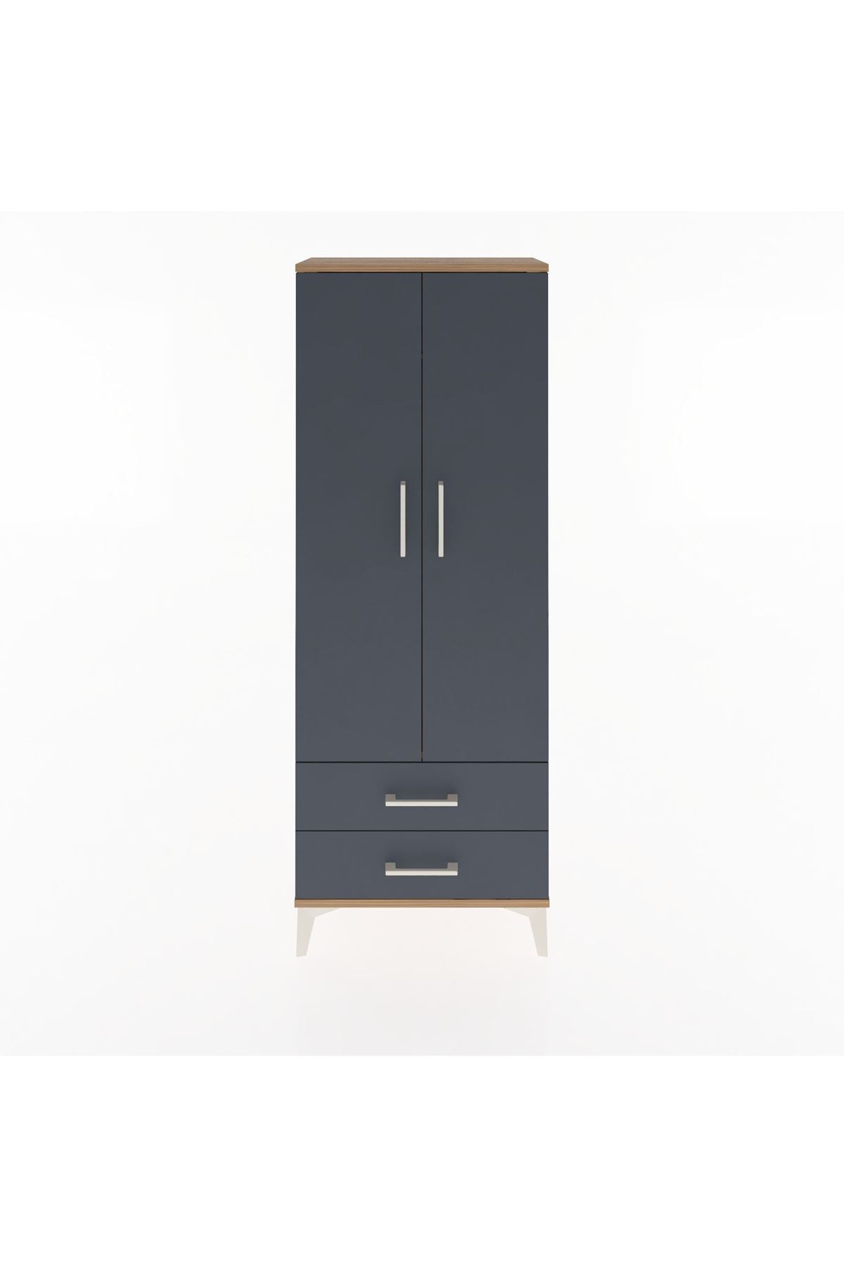 Arges Dolap Tek Raflı 2 Çekmeceli Tek Askılı 60x30x163 - S20M132V8A