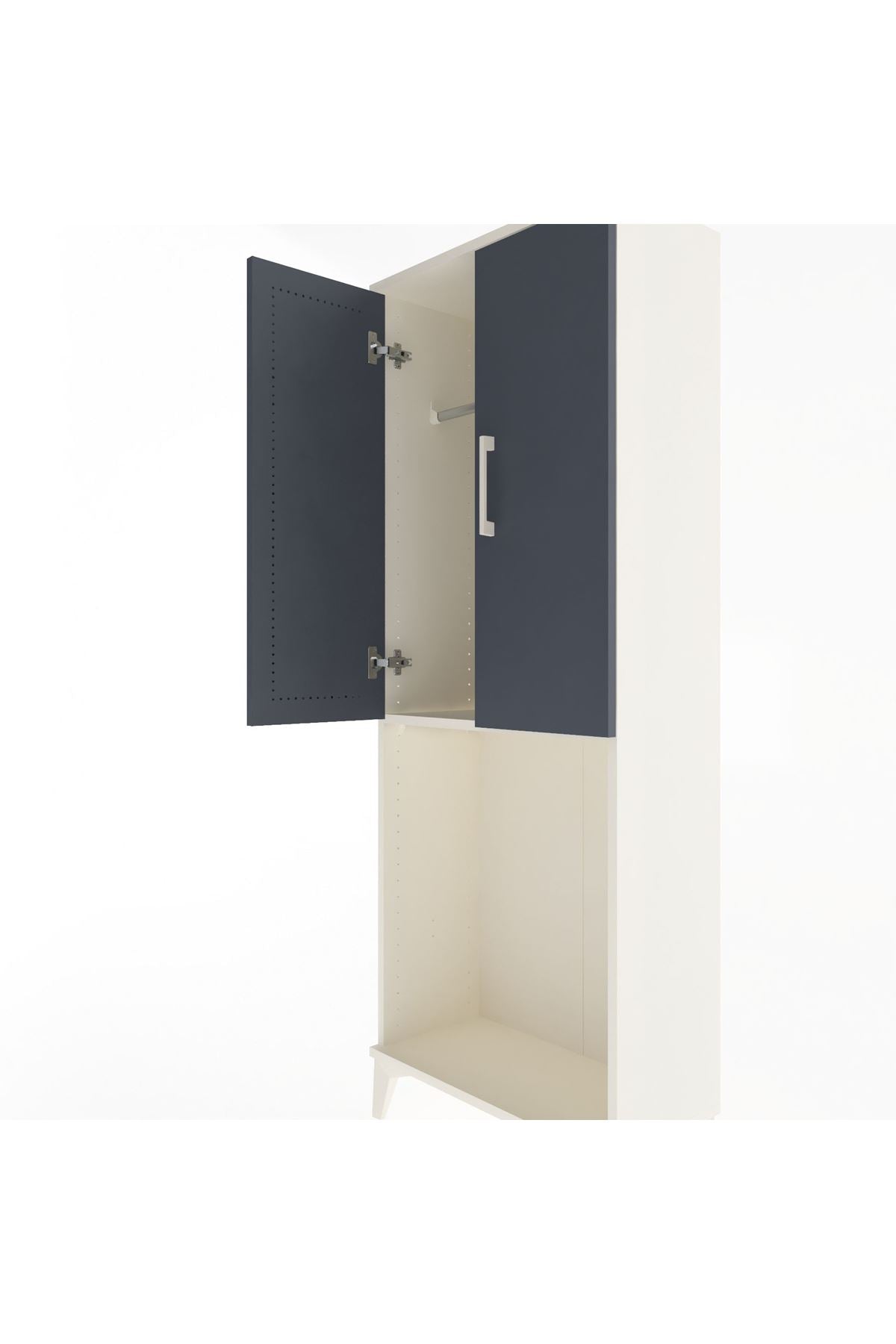 Arges Dolap Tek Raflı 2 Kapaklı Tek Askılı 60x30x163 - S20M133V2A